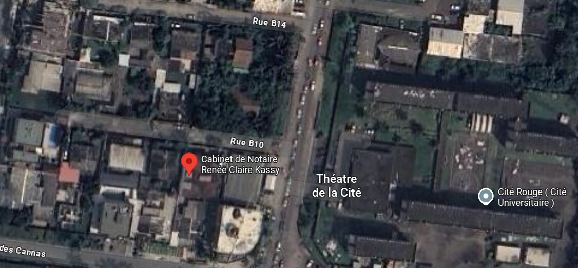 Localisation du cabinet sur la carte de Cocody